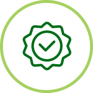 Icono de control de calidad de materias primas.