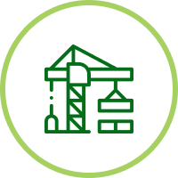 Icono el material de laboratorio para la industria de la construcción.