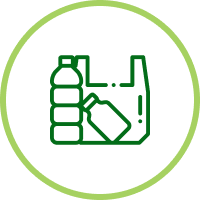 Icono representativo de la industria de polímeros y plásticos.