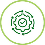 Icono representando la Certificación de procesos y métodos de análisis.